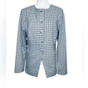 Rachel Zoe Gray and White Checkered Women’s Blazer
Size Medium. NWT